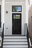 Image result for White Farmhouse Covered Porch with Black Front Door