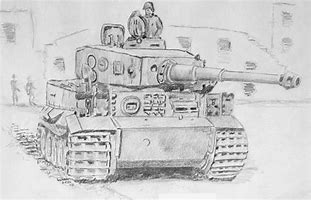 Image result for German Tiger Tank Drawing