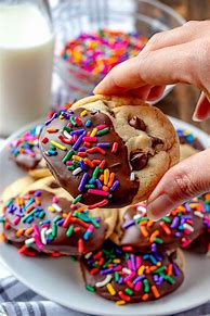 Image result for Dipped Chocolate Chip Cookies