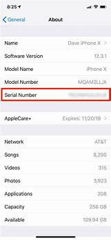 Image result for Serial Number iPhone 4