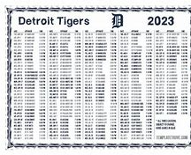 Image result for Detroit Tigers 2024 Schedule Printable