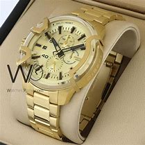 Image result for Gold Diesel Watch Black Belt