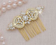 Image result for Vintage Gold Diamond Hair Clip