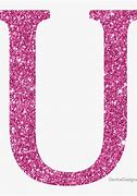 Image result for Pink Glitter Letter U