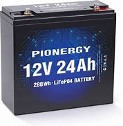 Image result for 12V 24Ah Lithium Battery