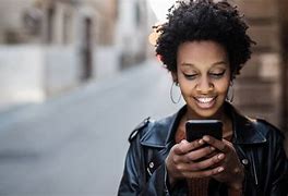 Image result for Woman Holding Mobile Phone