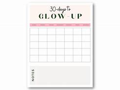 Image result for Free Printable Glow Up Planner