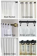 Image result for Curtain Rod Rings for Curtains