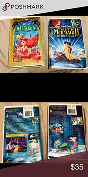 Image result for The Little Mermaid 1 2 VHS Sealed