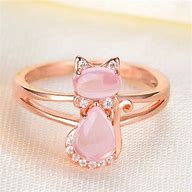 Image result for Rose Gold Cat Ring with Aquamarine and Diamond