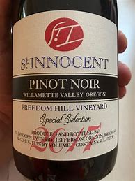 Image result for saint Innocent Pinot Noir Freedom Hill