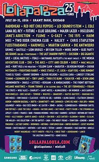 Image result for Lollapalooza Past Line Up