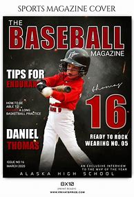 Image result for Baseball Magazine Cover Template