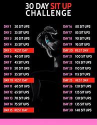 Image result for Sit Up Challenge for Begginners Women Printable