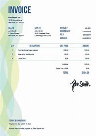 Image result for Advance Invoice Template