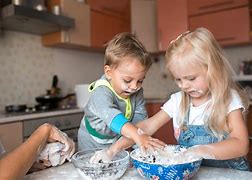 Image result for Adult and Child Cooking at Preschool