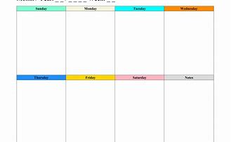 Image result for Weekly Schedule Calendar Template