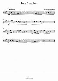Image result for Long Long Ago Violin Sheet Music