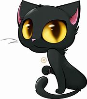 Image result for Black Cat Drawing Anime