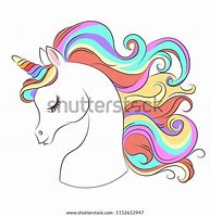 Image result for White Unicorn with Rainbow Hair