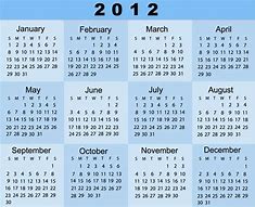 Image result for 2012 Calendars to Print