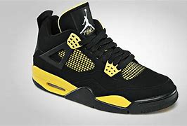 Image result for Air Jordan 4 Black and Yellow