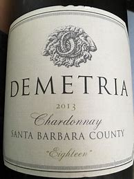 Image result for Demetria Chardonnay Santa Barbara County