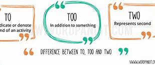Image result for To Too Two Meanings