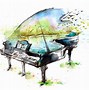 Image result for Piano Watercolor