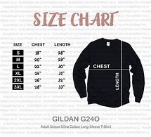 Image result for Gildan 2400 Size Chart