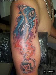 Image result for Grim Reaper Skull Tattoos