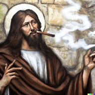 Image result for Jesus Smoking a Joint