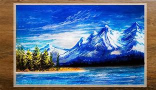Image result for Oil Pastel Mountain Paintings