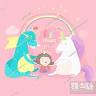 Image result for Dragon and Unicorn Silhouette