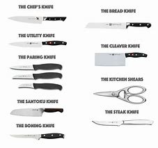 Image result for Different Types of Kitchen Knives and Uses