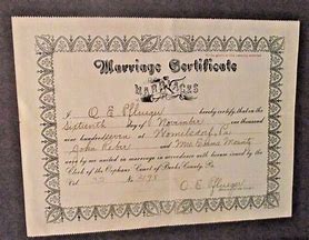 Image result for PA Marriage Certificate