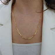 Image result for Paperclip Necklace 14K