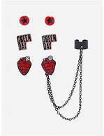 Image result for Green Day Heart Grenade EARRING Set