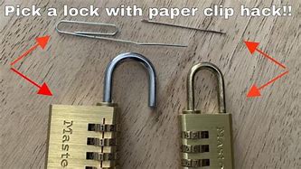 Image result for How to Pick Door Locks with Paper Clips