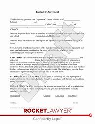 Image result for Exclusivity Contract Template