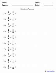 Image result for Multiplying Fractions Worksheets Grade 6