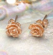 Image result for Rose Bud Stud Earrings Gold