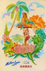 Image result for Vintage Hawaii Art