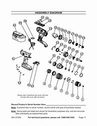 Image result for Harbor Freight Drill Master 8O Rotary Tool 63235 Replacement Parts Diagram