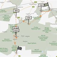 Image result for Botswana Safari Camps Maps