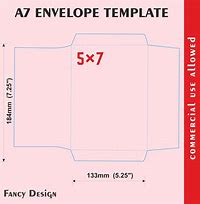 Image result for Template for the Back of an A7 Envelope
