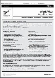 Image result for NZ Work Visa Application Sample