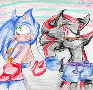 Image result for Sonic vs Shadow Cartoon Drawing