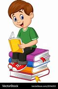 Image result for Boy Reading a Book Cartoon