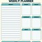 Image result for Weekly Calendar Template Printable